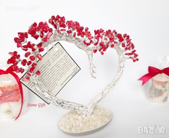 Дръвче Червен Корал, Подарък Коледа, Подарък Нова Година, Идея рожде ден, Подарък Годишнина, снимка 4 - Други - 35991619