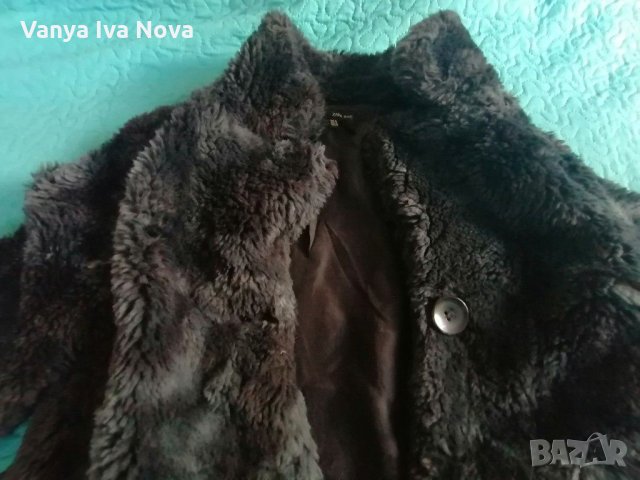 Zara късо пухкаво палто , снимка 4 - Палта, манта - 30950425