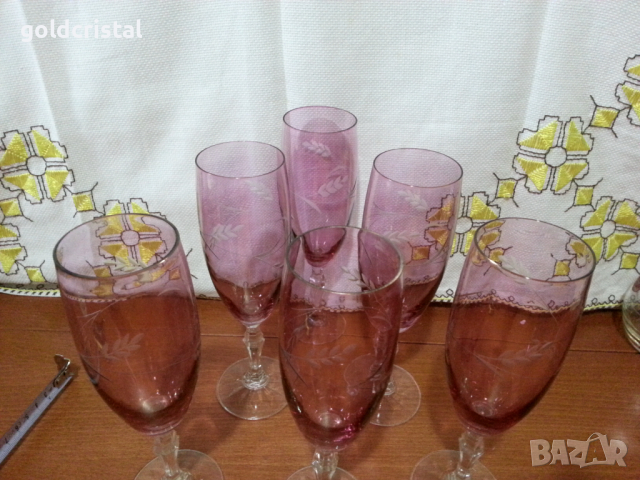 Ретро кристални чаши , снимка 5 - Антикварни и старинни предмети - 44810669