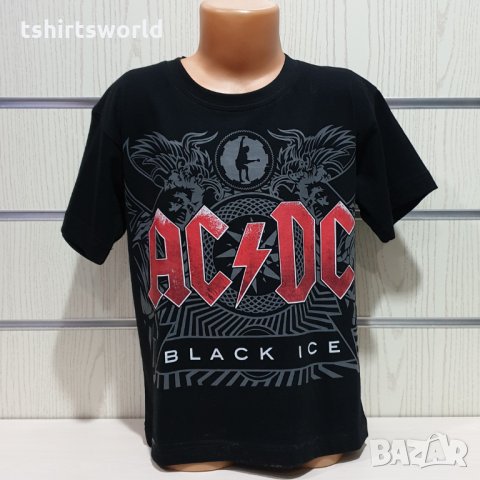 Нова детска тениска на музикалната група AC/DC - BLACK ICE, снимка 6 - Детски тениски и потници - 30958425