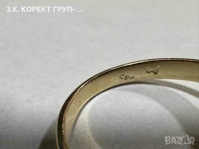 Златен пръстен 14к, 4,37гр, снимка 5 - Пръстени - 51501156
