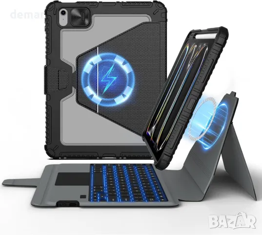 Калъф с клавиатура Nillkin за iPad Pro 13(2024), тракпад, подсветка