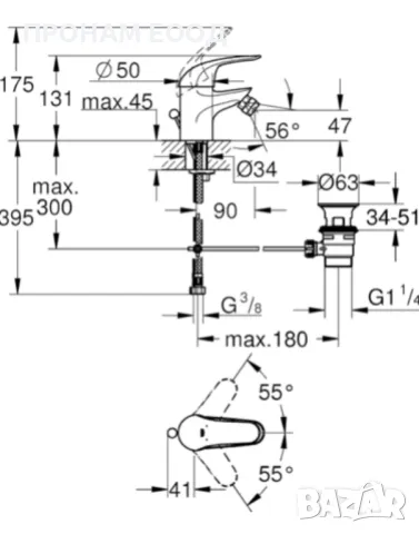 Смесител за биде Grohe, снимка 2 - Смесители - 48405619