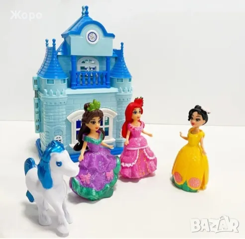 ЗАМЪКЪТ НА ПРИНЦЕСА ЕЛЗА ОТ ЛЕДЕНОТО ЦАРСТВО С КАЛЯСКАТА С ЗВУК И СВЕТЛИНА 133487, снимка 13 - Кукли - 47589727