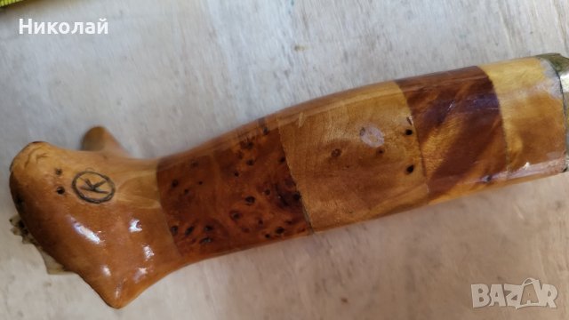 Уникален нож финка дръжка от зъб, снимка 7 - Ножове - 42144012