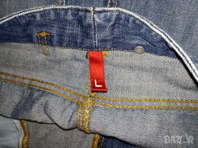 Дълга дънкова права пола с цепка отзад L, снимка 10 - Поли - 48449566