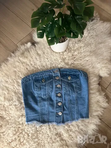 Дънково бюстие, снимка 2 - Корсети, бюстиета, топове - 49870609