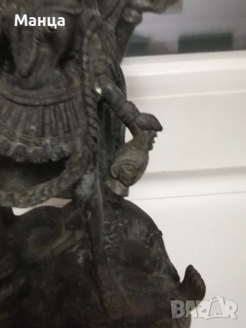 Бронзова фигура на богинята Кали, снимка 4 - Антикварни и старинни предмети - 51118977