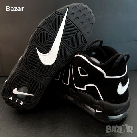 Нови Оригинални Обувки Nike Air Air More Uptempo Black Мъжки Кецове Маратонки Размер 44 Номер 28см, снимка 8 - Кецове - 40258823