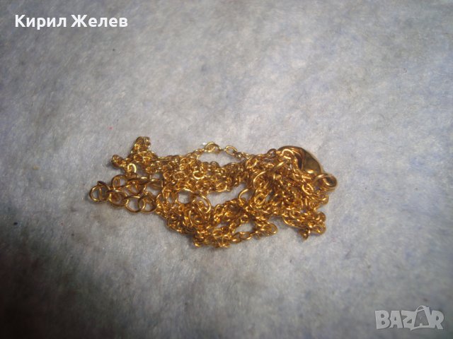 НЕЖНА ФИНА ПОЗЛАТЕНА СТОМАНЕНА ВЕРИЖКА СИНДЖИРЧЕ 29473, снимка 5 - Колиета, медальони, синджири - 37685829