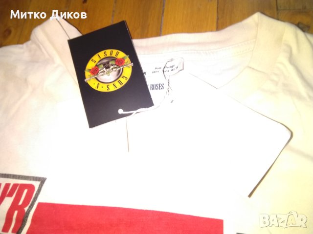 Guns N' Roses маркова тениска Pull&Bear 100%cotton размер М нова New, снимка 6 - Тениски - 42026455