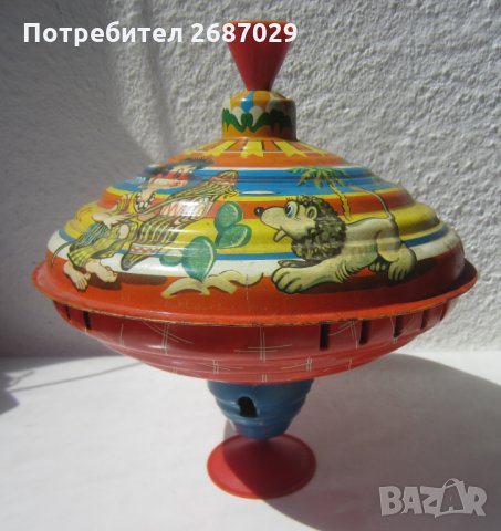 Стари пумпали:  Руски ламаринен пумпал, Антика, детска играчка със светлини, играчки за колекция, снимка 10 - Колекции - 28945448