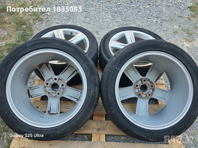 Лети джанти 17ки 5х112 VW + летни гуми 235/45/17, снимка 10 - Гуми и джанти - 55847272