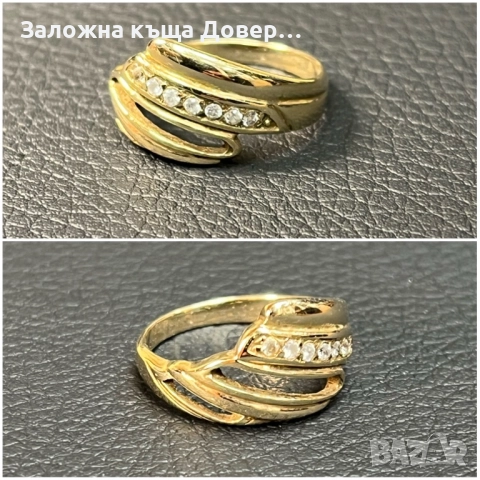 Златен пръстен 14 K 585 Gold zlatni prasten, снимка 9 - Пръстени - 52123612