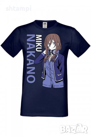 Мъжка тениска The Quintessential Quintuplets Miku Nakano,Анимация,игра,Празник,Повод,, снимка 6 - Тениски - 38122968