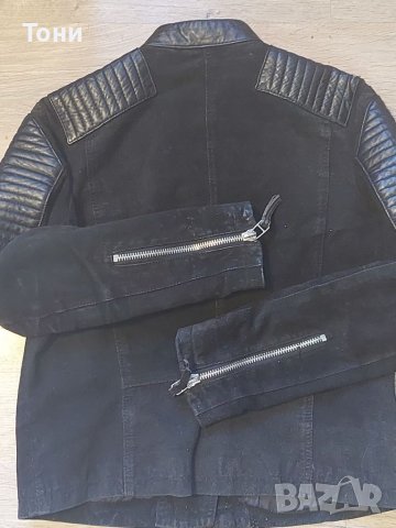 Дамско яке MANGO естествен велур и кожа, снимка 4 - Якета - 38053184