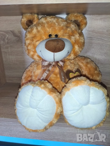 Плюшена играчка, Мече, Жълт, 60 см