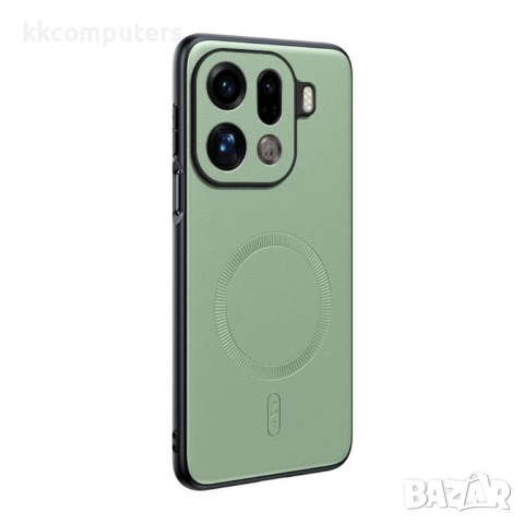 Магнитен Кожен Калъф за Oppo Find X9 Pro 5G - PU Кожа, MagSafe (N52 магнит), Вкл. Протектор, 4 Цвята, снимка 3 - Калъфи, кейсове - 52692855