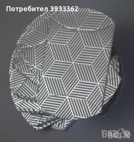 Кутии тип Възглавничка Сребърни Op-Art 60 бр.