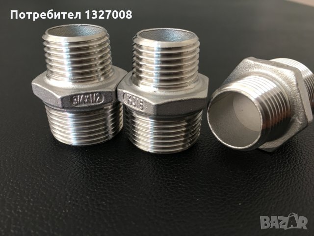 Нипел Преходен Неръждаем 3/4"х1/2", снимка 2 - Железария - 29085464