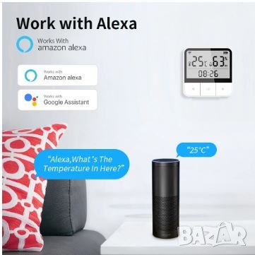 Wi Fi   термометър с влагомер за инкубатор (Smart Home,  Smart  LifeTuya, Alexa) с аларма по задание, снимка 6 - Градински инструменти - 38439029