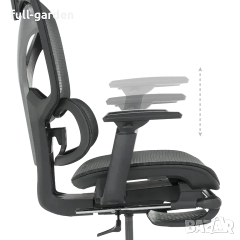 Ергономичен стол COLMAR - черен, снимка 10 - Столове за офис - 19286679