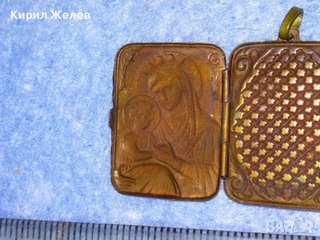 СТАРИННА ПРАВОСЛАВНА БРОНЗОВА ИКОНКА - РАМЧИЦА За СНИМКИ РЯДКА МАЙСТОРСКА ИЗРАБОТКА 42078, снимка 15 - Антикварни и старинни предмети - 44723279