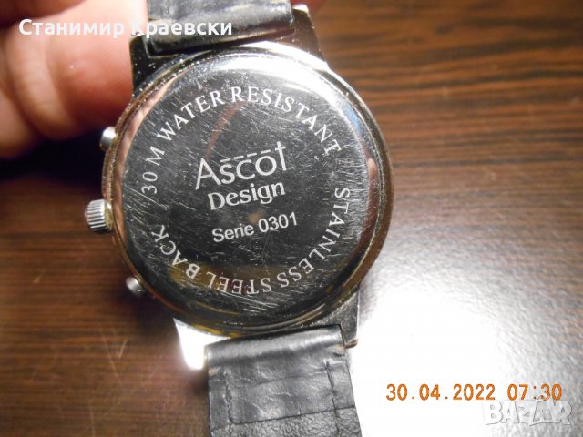 Ascot chronograph japan movement DB57b, снимка 4 - Мъжки - 36665564