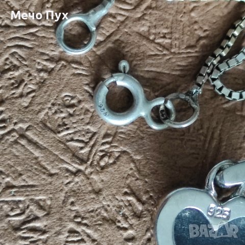 Сребърен синджир с висулка Сърце (264), снимка 3 - Колиета, медальони, синджири - 44351509