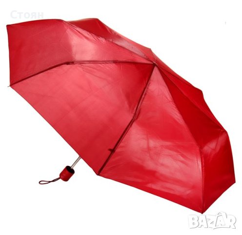 Сгъваем чадър за дъжд Ръчен червен 53см