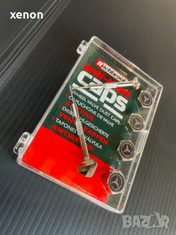 Mercedes капачки за винтили със заключване, стоманени, хромирани. Идеална защита срещу кражба!, снимка 3 - Аксесоари и консумативи - 33911013