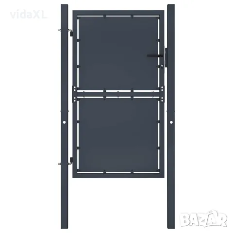 vidaXL Градинска порта от стомана 100x200 см, антрацит, снимка 1 - Огради и мрежи - 56146089