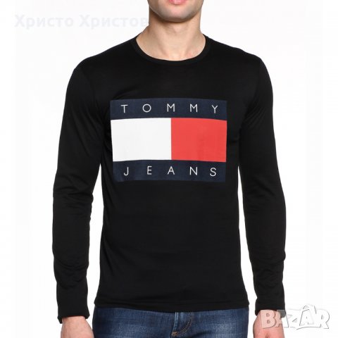 Промо цена!Блуза Tommy Jeans принт Дълъг и къс ръкав Мъжки и дамски, снимка 4 - Блузи - 30917232
