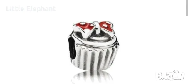 Сребърен елемент Пандора,Disney Minnie cupcake/нов