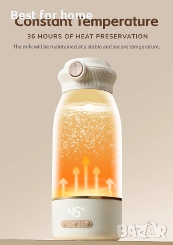 Преносим нагревател за шишета за пътуване, 500 мл голям капацитет за бебешко мляко, снимка 7 - Комплекти за бебе - 54069704