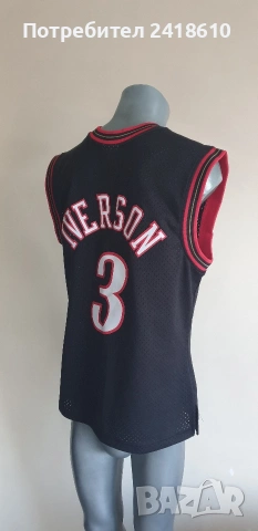Mitchell & Ness Philadelphia NBA Allen Iverson #3  Mens Size  M НОВО!ОРИГИНАЛ! Мъжки Потник, снимка 11 - Спортни дрехи, екипи - 54142506