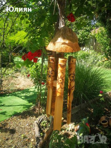 Вятърен звънец от дърво и бамбук Кокос , снимка 1 - Декорация за дома - 37064550
