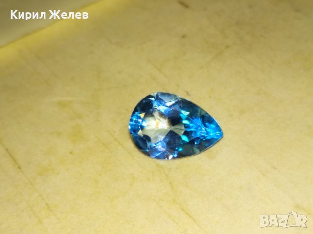 ПРЕКРАСЕН ЮВЕЛИРНО ФАСЕТИРАН ГОЛЯМ НАТУРАЛЕН СИН ЦИРКОНИЙ Скъпоц. КАМЪК За ИНКРУСТИРАНЕ в БИЖУ 40699, снимка 4 - Други - 42760865