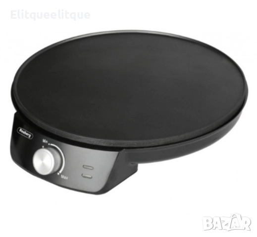 Уред за палачинки Rosberg, 1200W\30см., Терморегулатор, Черен