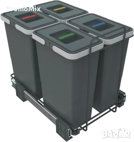 Кош за отпадъци Elletipi Ecofil PF01 34B3 32л За вграждане кош за боклук разделно събиране 4 отделен