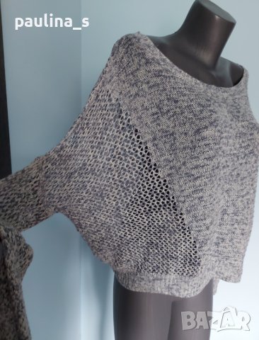 Мрежест кроп пуловер с ръкави от лактите "Only"® / унисайз , снимка 2 - Блузи с дълъг ръкав и пуловери - 36620395