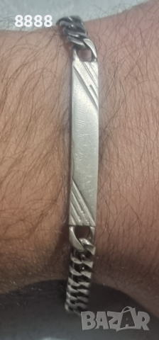 Сребърна гривна 925 проба , снимка 3 - Гривни - 44588628