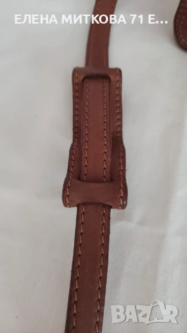 Маркова италианска чанта от естествена кожа в кафяв цвят, снимка 9 - Чанти - 50709099