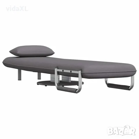 vidaXL Въртящ се разтегателен фотьойл, тъмносив, текстил, снимка 4 - Дивани и мека мебел - 56146391