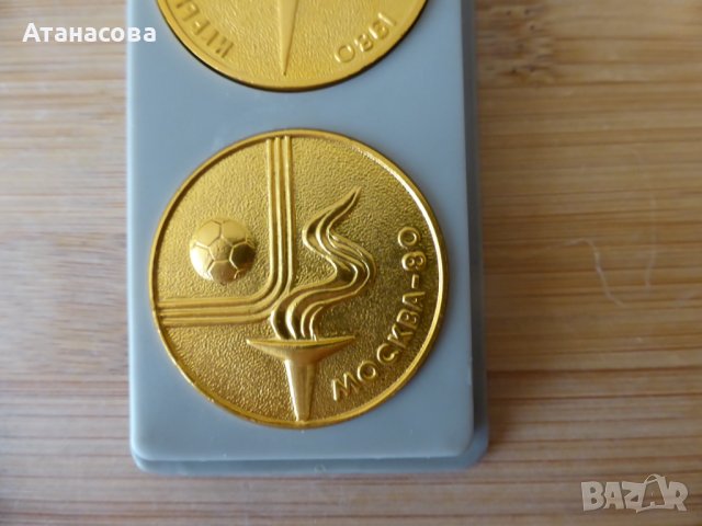Комплект монети плакети медали Олимпиада Москва 80 мечето Миша плакет, снимка 4 - Нумизматика и бонистика - 44168597