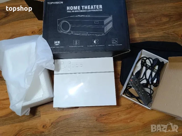 НОВ,ПЪЛЕН КОМПЛЕКТ, ТЕСТВАН, ПЕРФЕКТЕН проектор TOPVISION T26L, Native 1080P Full HD, 7500 Lumen..., снимка 8 - Плейъри, домашно кино, прожектори - 50501568