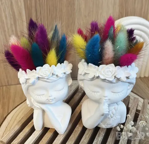 Молд кашпа момиче 2 броя комплект , снимка 2 - Форми - 50238579