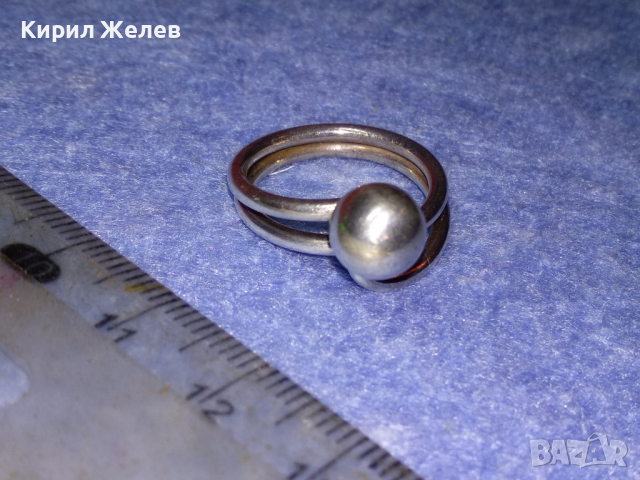 СТИЛЕН ВИНТИДЖ АРТ СРЕБЪРЕН ПРЪСТЕН СРЕБРО 925 РЪЧНА БИЖУТЕРСКА ИЗРАБОТКА 43766, снимка 7 - Пръстени - 44690808