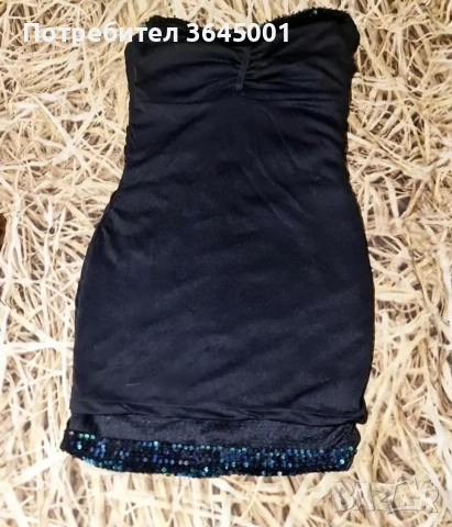 Ефектна еластична пайетирана рокля в зелено-сини бляскави нюанси . XS/S / НОВА, снимка 3 - Рокли - 52928957