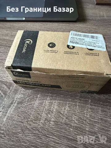 Нов комплект 2 броя Акумулаторен LED челник KucOAL 1500mAh USB фенер за къмпинг и бягане, снимка 2 - Къмпинг осветление - 55930398